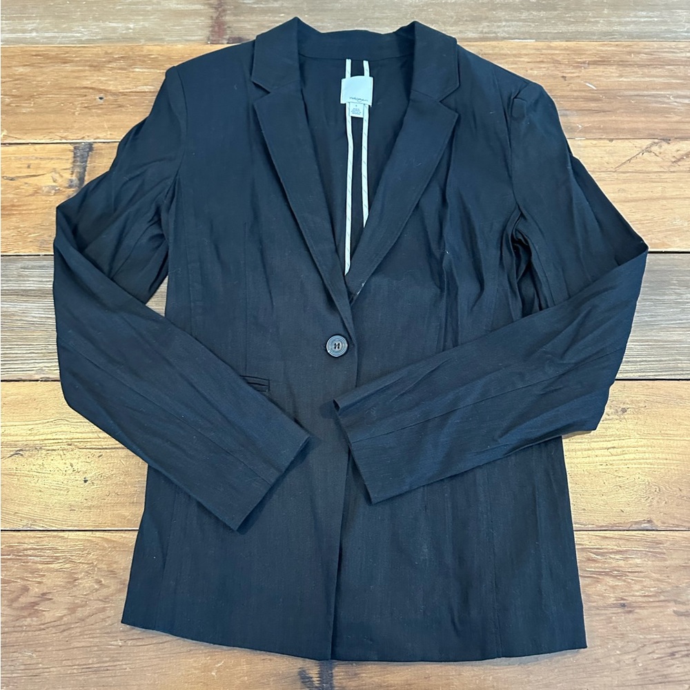Halogen Black Fitted One-Button Blazer Jacket Siz… - image 1